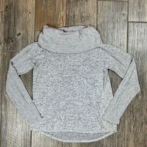 Bobaeu Women's Gray Marl Cowl‎ Neck Long Sleeve Sweater Size L